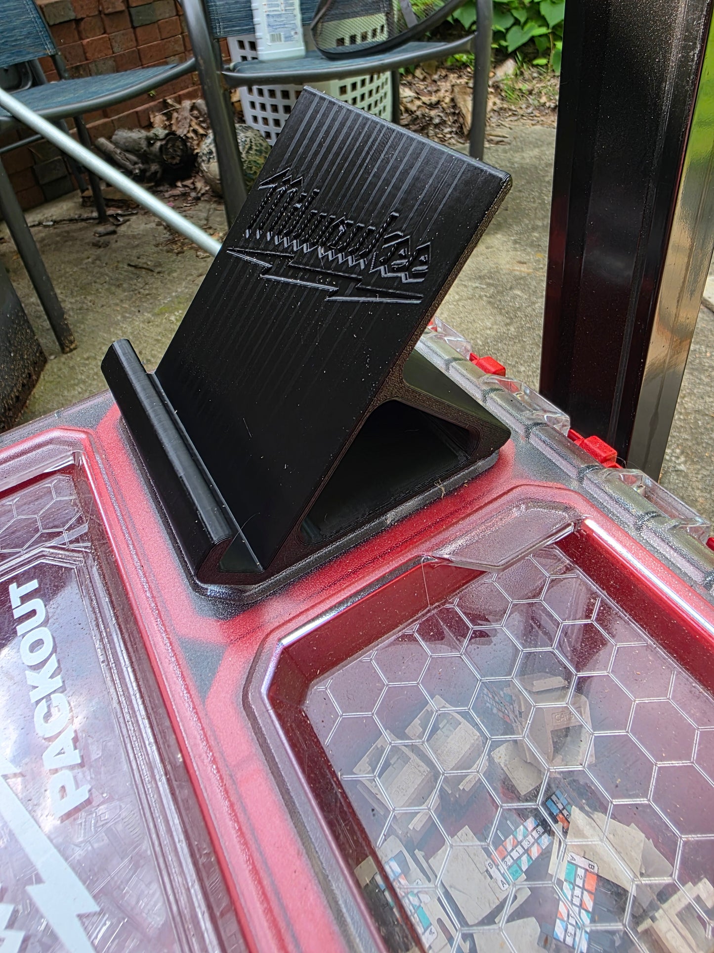 3D Printed Milwaukee Packout Phone Holder | Packout Accessory | Jobsite Phone Mount | Tool Box Phone Holder | Garage Organizer | Packout Add On