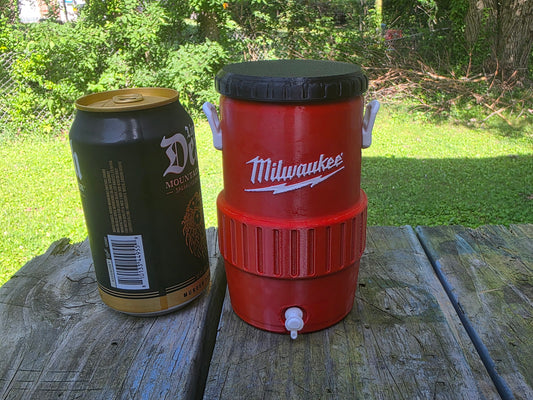 Milwaukee 12oz Can Cooler | 3D Printed Tool-Themed Drink Holder | Fits Standard Soda Cans | Garage Gift for DIYers | Contractor Gift | Shop Decor