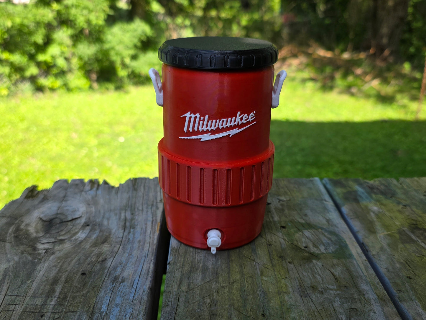 Milwaukee 12oz Can Cooler | 3D Printed Tool-Themed Drink Holder | Fits Standard Soda Cans | Garage Gift for DIYers | Contractor Gift | Shop Decor