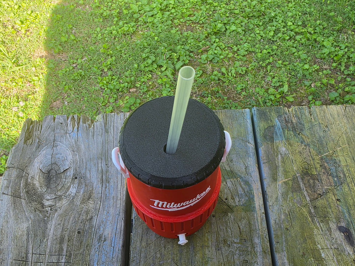 Milwaukee 12oz Can Cooler | 3D Printed Tool-Themed Drink Holder | Fits Standard Soda Cans | Garage Gift for DIYers | Contractor Gift | Shop Decor