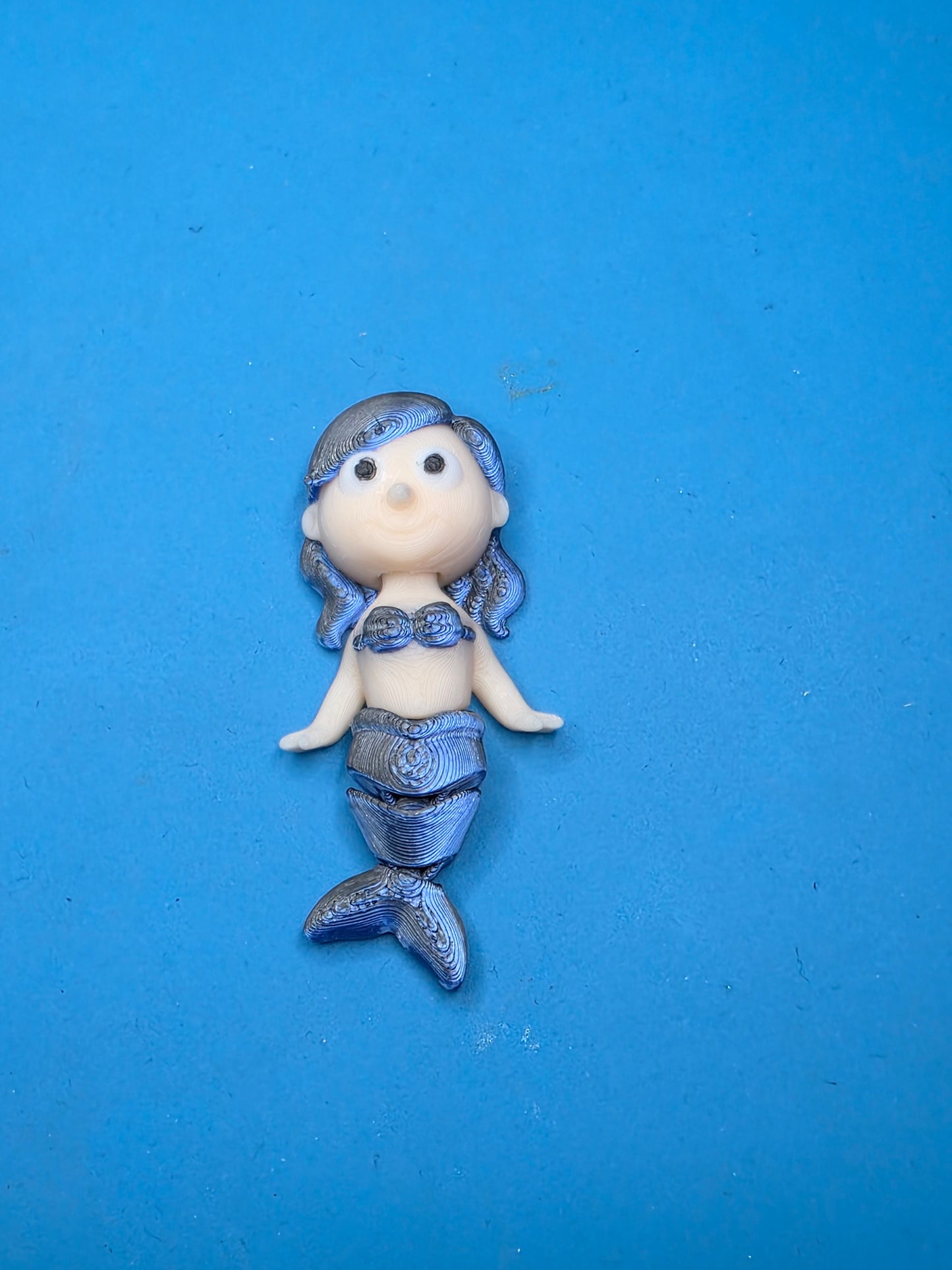 Articulated Mermaid Figure | 3D Printed Poseable Fantasy Decor | Desk Display Toy