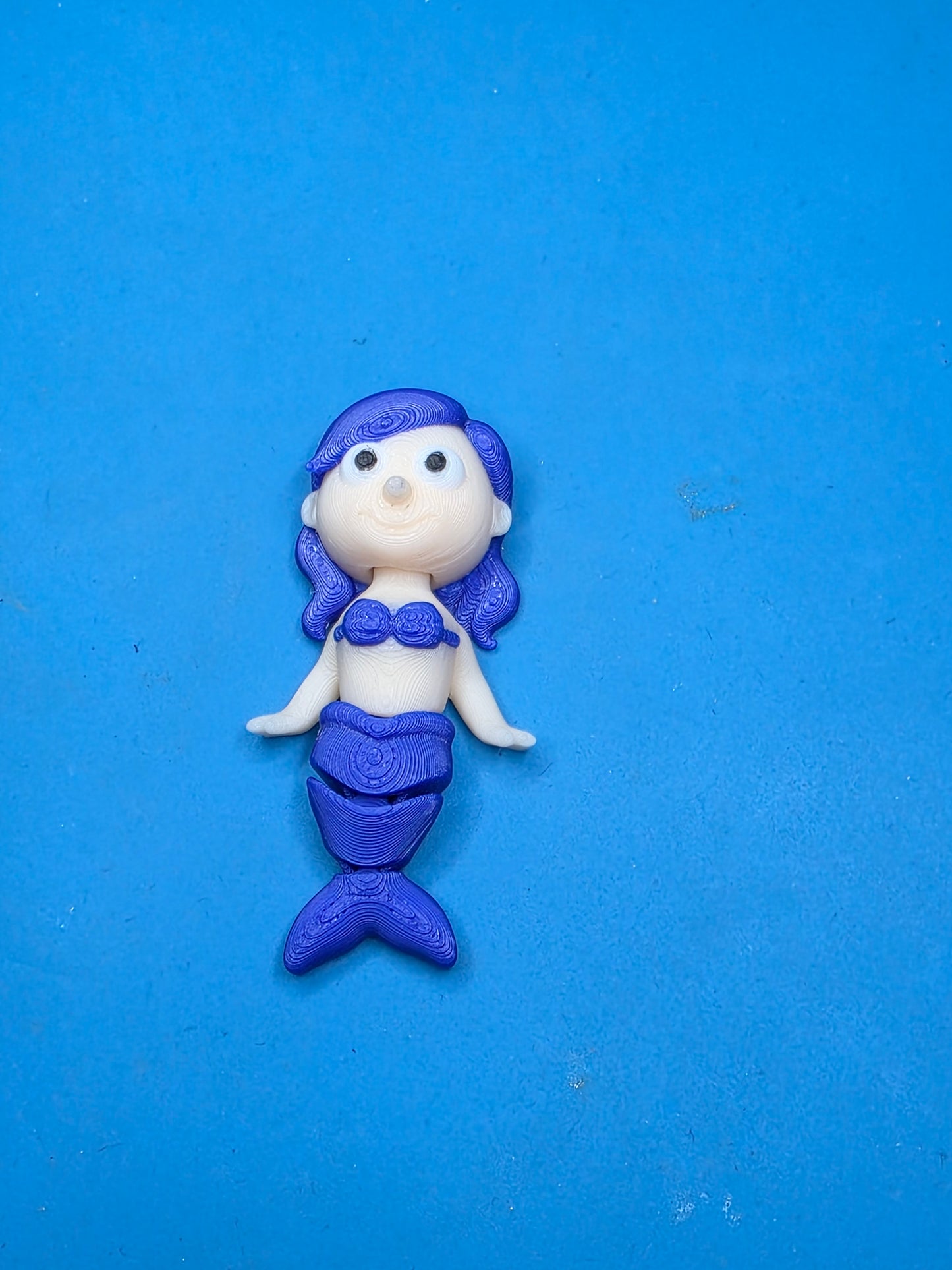 Articulated Mermaid Figure | 3D Printed Poseable Fantasy Decor | Desk Display Toy