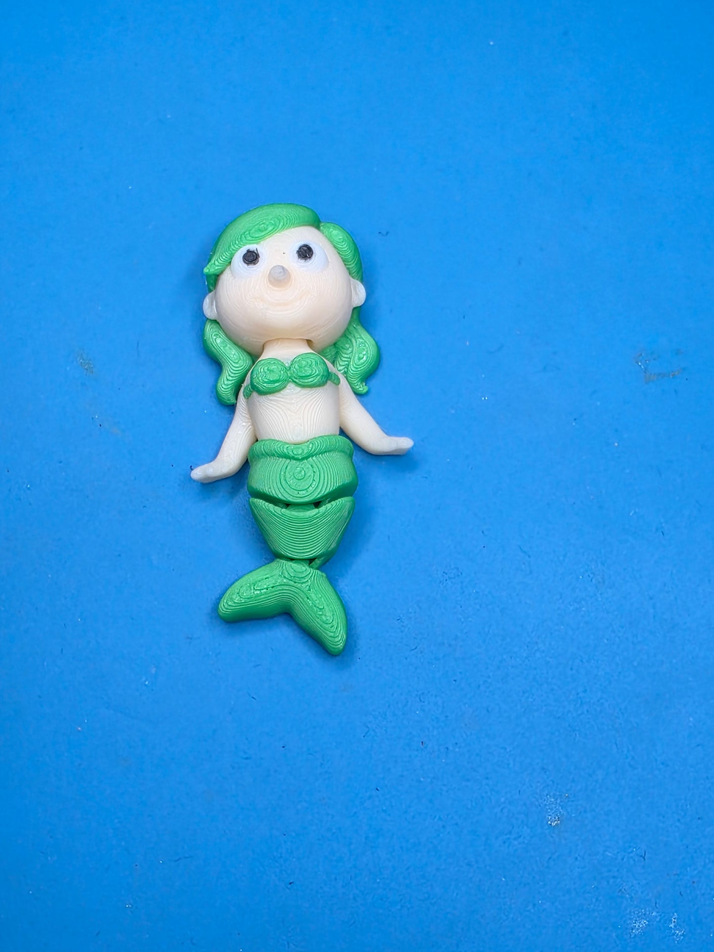 Articulated Mermaid Figure | 3D Printed Poseable Fantasy Decor | Desk Display Toy