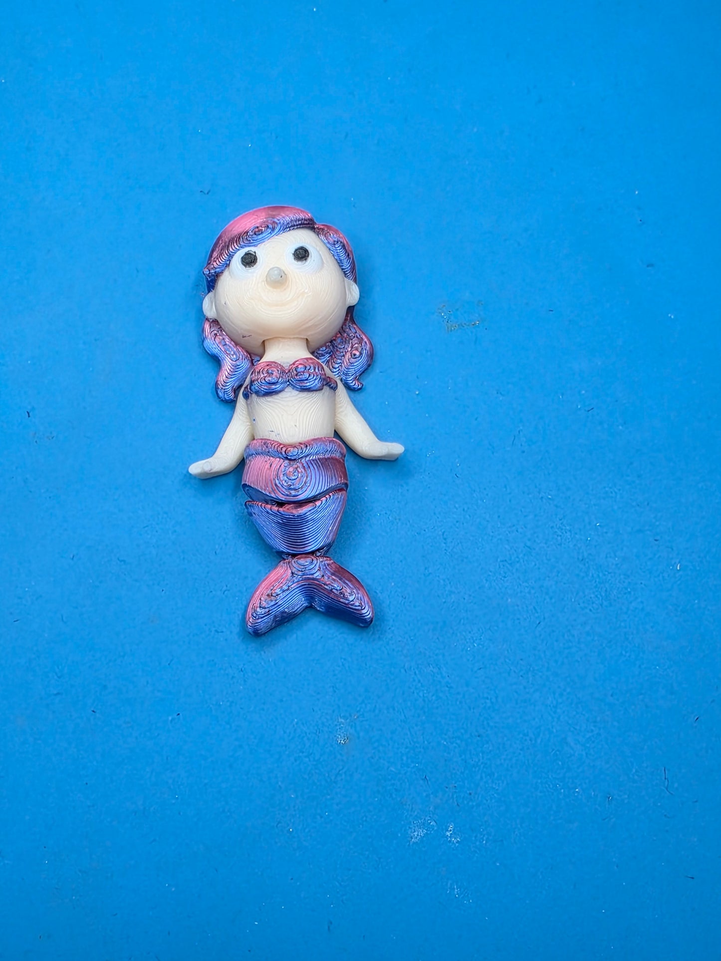 Articulated Mermaid Figure | 3D Printed Poseable Fantasy Decor | Desk Display Toy
