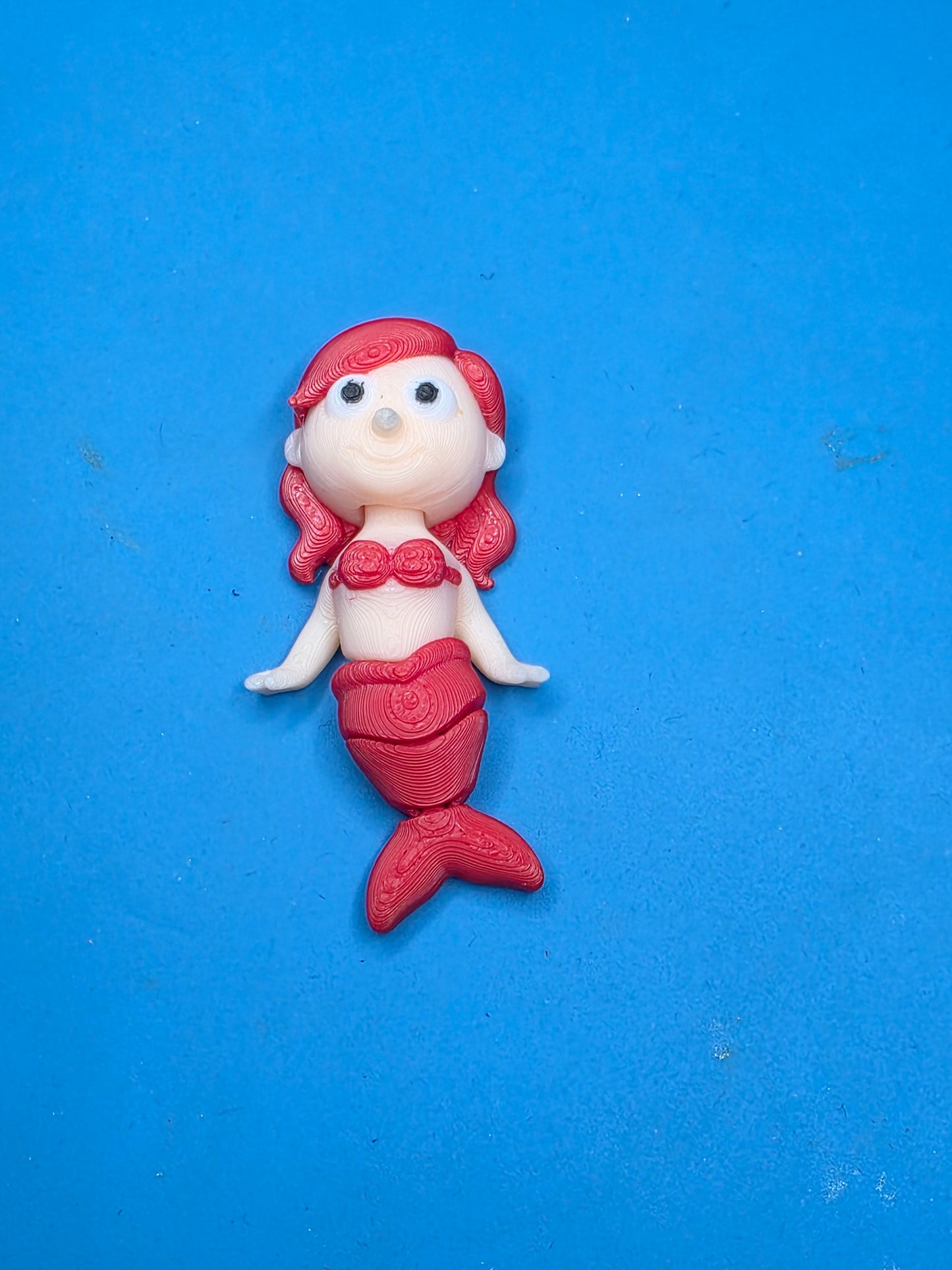 Articulated Mermaid Figure | 3D Printed Poseable Fantasy Decor | Desk Display Toy