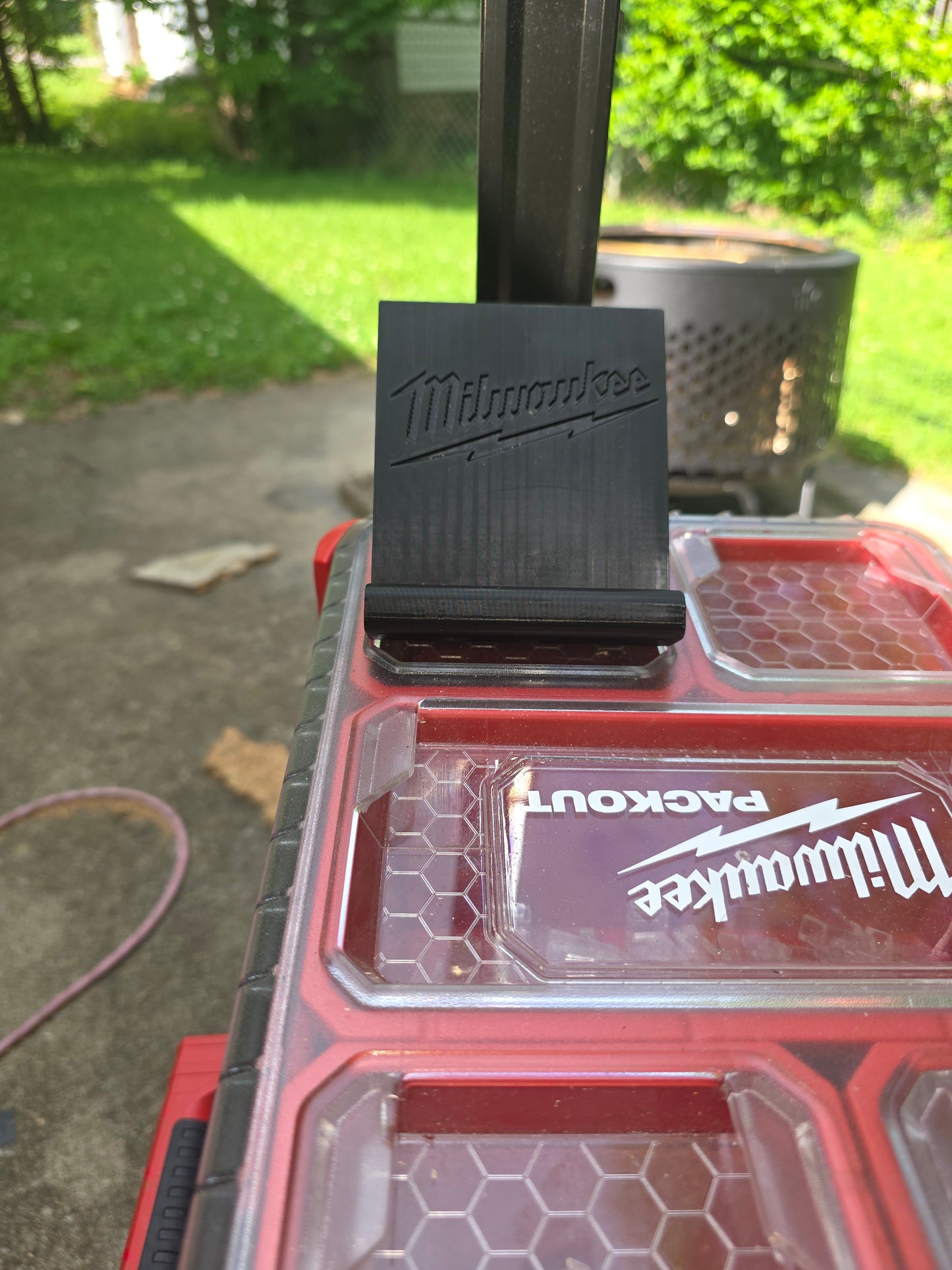3D Printed Milwaukee Packout Phone Holder | Packout Accessory | Jobsite Phone Mount | Tool Box Phone Holder | Garage Organizer | Packout Add On