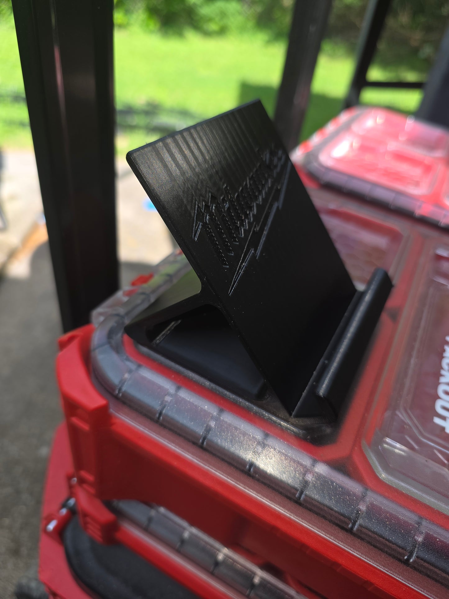 3D Printed Milwaukee Packout Phone Holder | Packout Accessory | Jobsite Phone Mount | Tool Box Phone Holder | Garage Organizer | Packout Add On