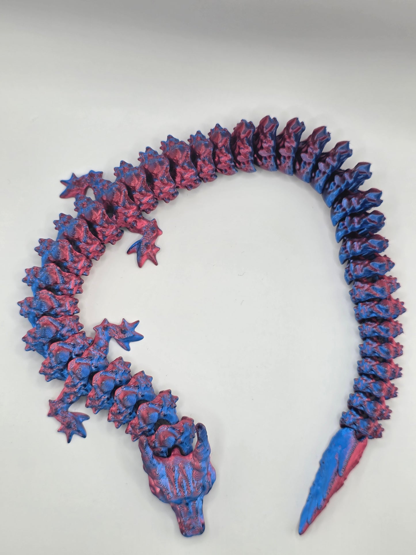 Flexible Articulated Dragon | 3D Printed Figure | Fantasy Desk Decor | Mythical Creature Gift - SkeletonEarth Designs