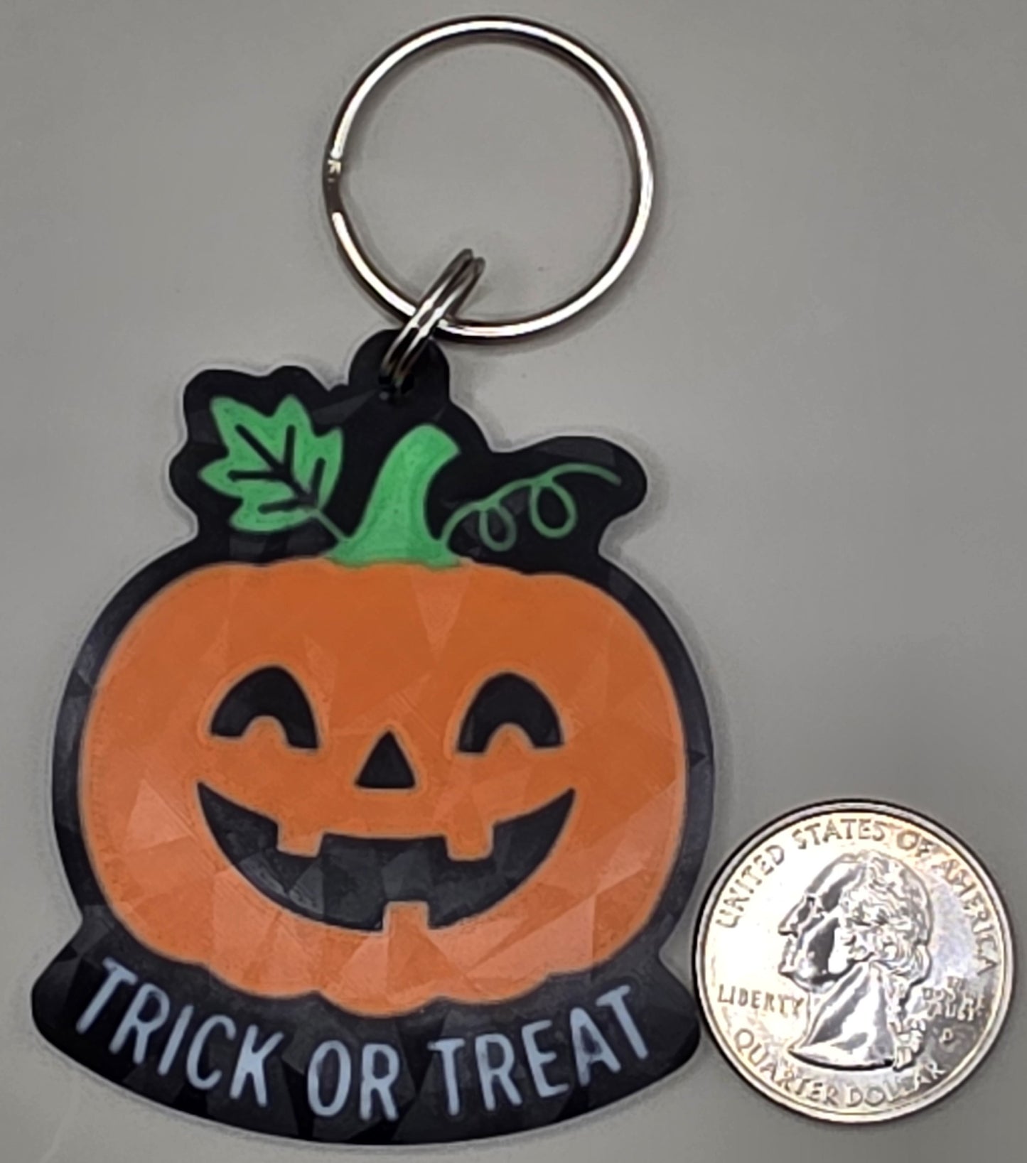 3D Printed Halloween Pumpkin Keychain, Trick or Treat Jack O Lantern Charm, Cute Fall Keyring, Spooky Season Bag Charm, Halloween Gift