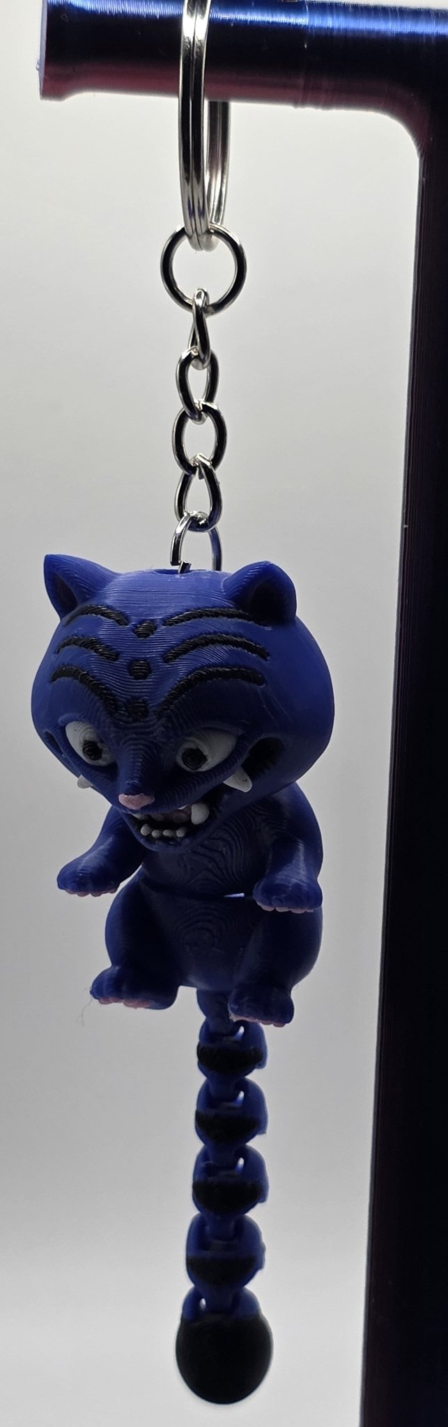 Articulated Derpy Cat Keychain | 3D Printed Fidget Cat | Cute Cat Keyring | Funny Cat Bag Charm | Kawaii Cat Gift | Flexible Keychain - SkeletonEarth Designs
