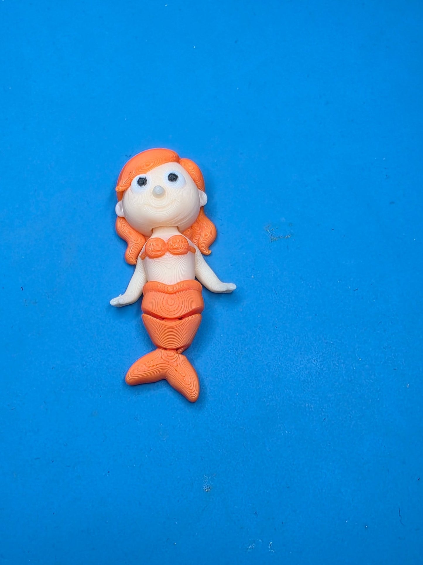 Articulated Mermaid Figure | 3D Printed Poseable Fantasy Decor | Desk Display Toy - SkeletonEarth Designs