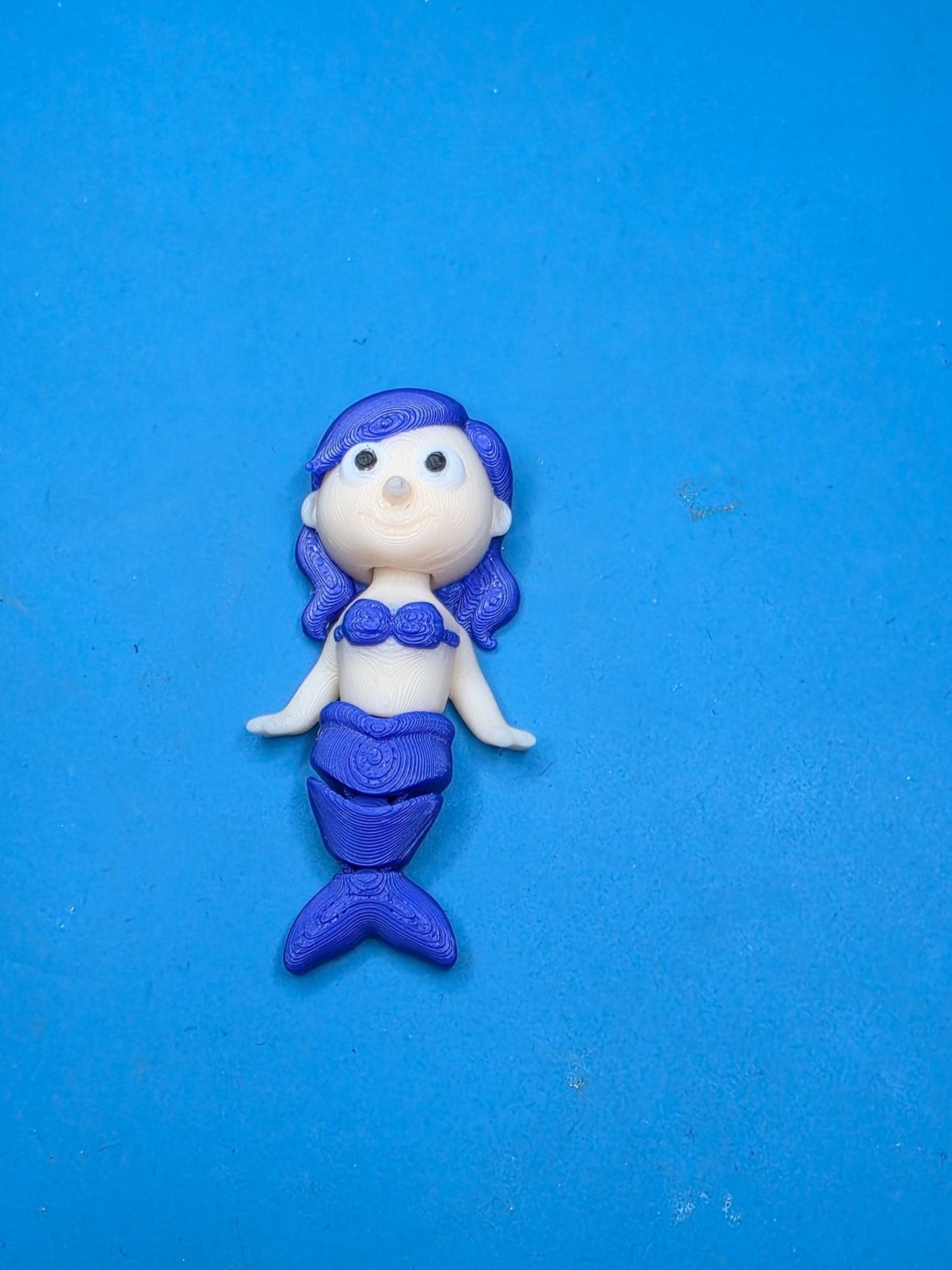 Articulated Mermaid Figure | 3D Printed Poseable Fantasy Decor | Desk Display Toy - SkeletonEarth Designs