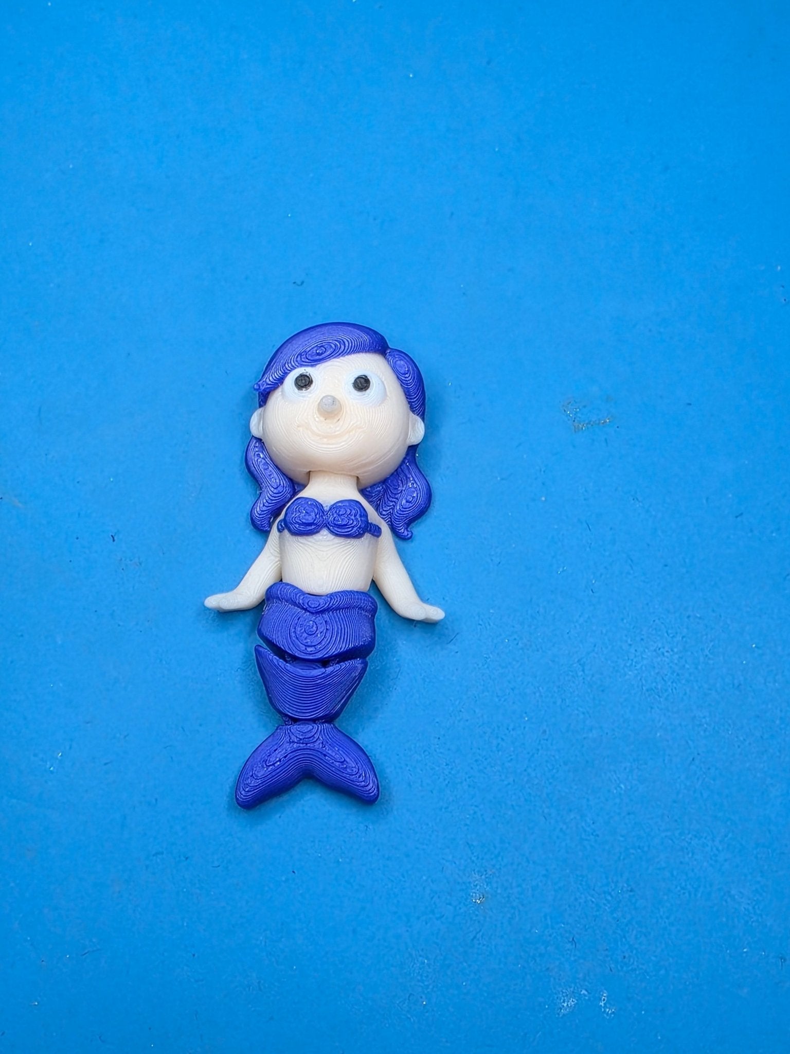 Articulated Mermaid Figure | 3D Printed Poseable Fantasy Decor | Desk Display Toy - SkeletonEarth Designs