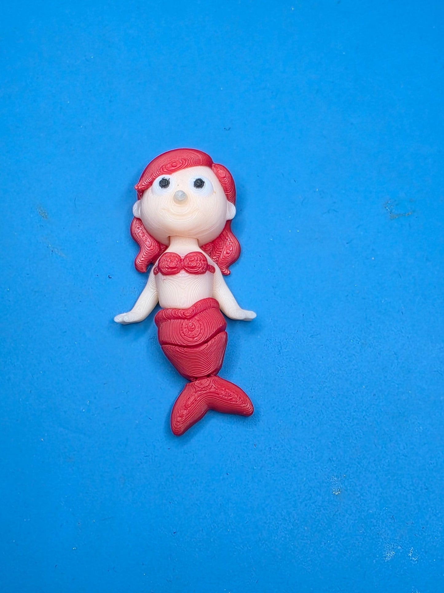 Articulated Mermaid Figure | 3D Printed Poseable Fantasy Decor | Desk Display Toy - SkeletonEarth Designs