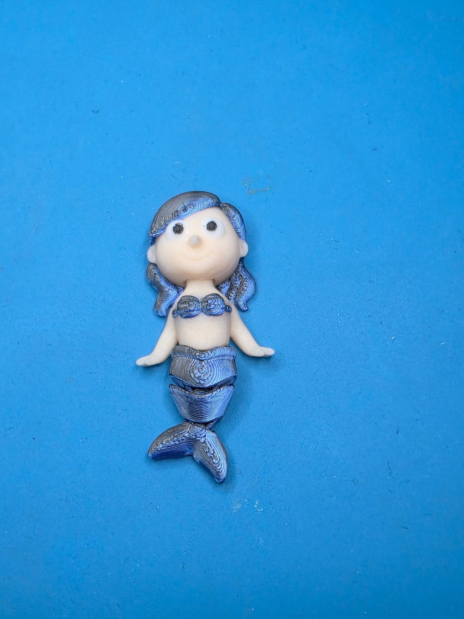 Articulated Mermaid Figure | 3D Printed Poseable Fantasy Decor | Desk Display Toy - SkeletonEarth Designs