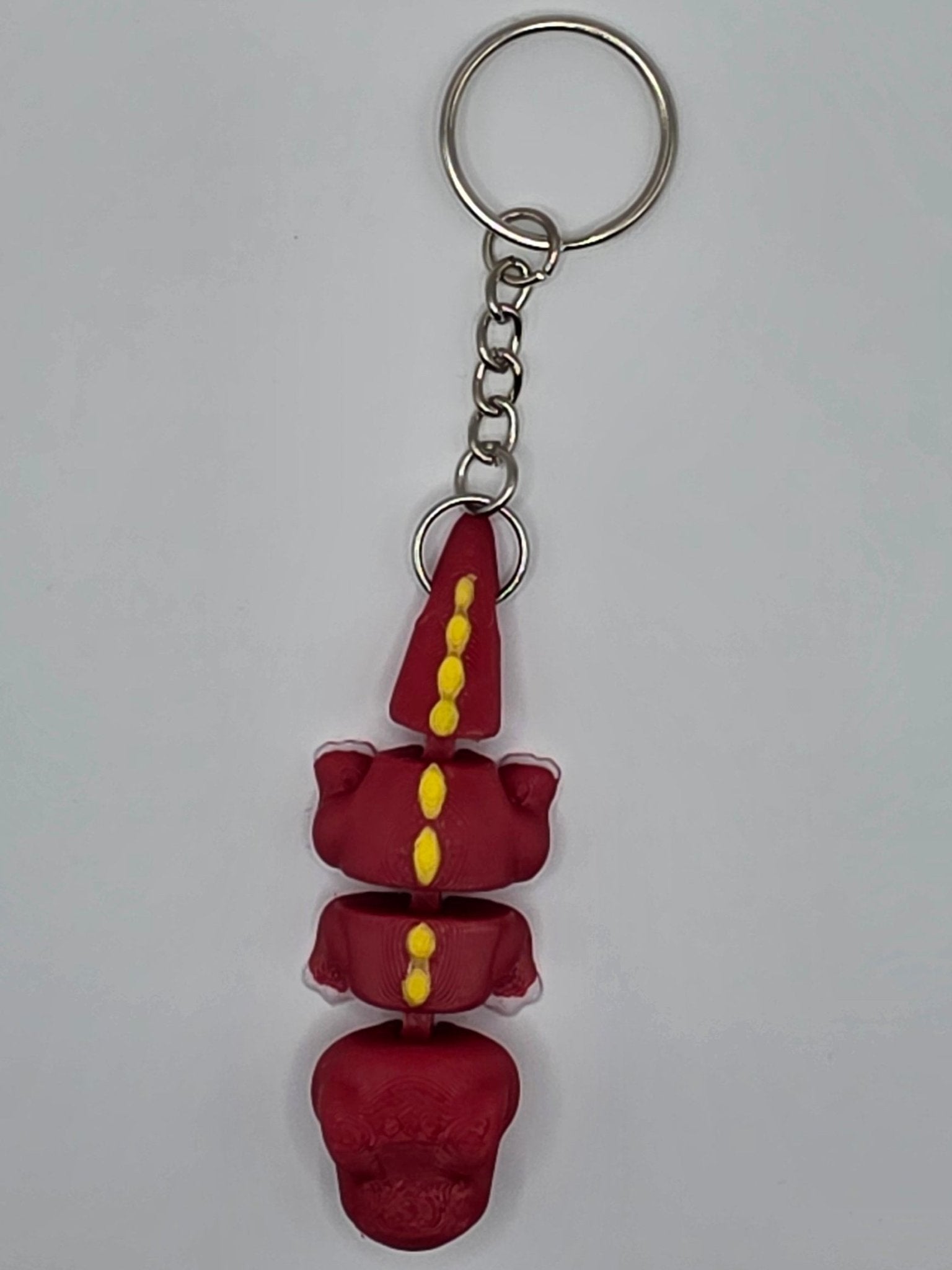 Articulated Tyrannosaurus Rex Keychain | 3D Printed Dino Keyring | Flexible T Rex Accessory | Cute Dinosaur Gift | Backpack Charm | Stocking Stuffer - SkeletonEarth Designs