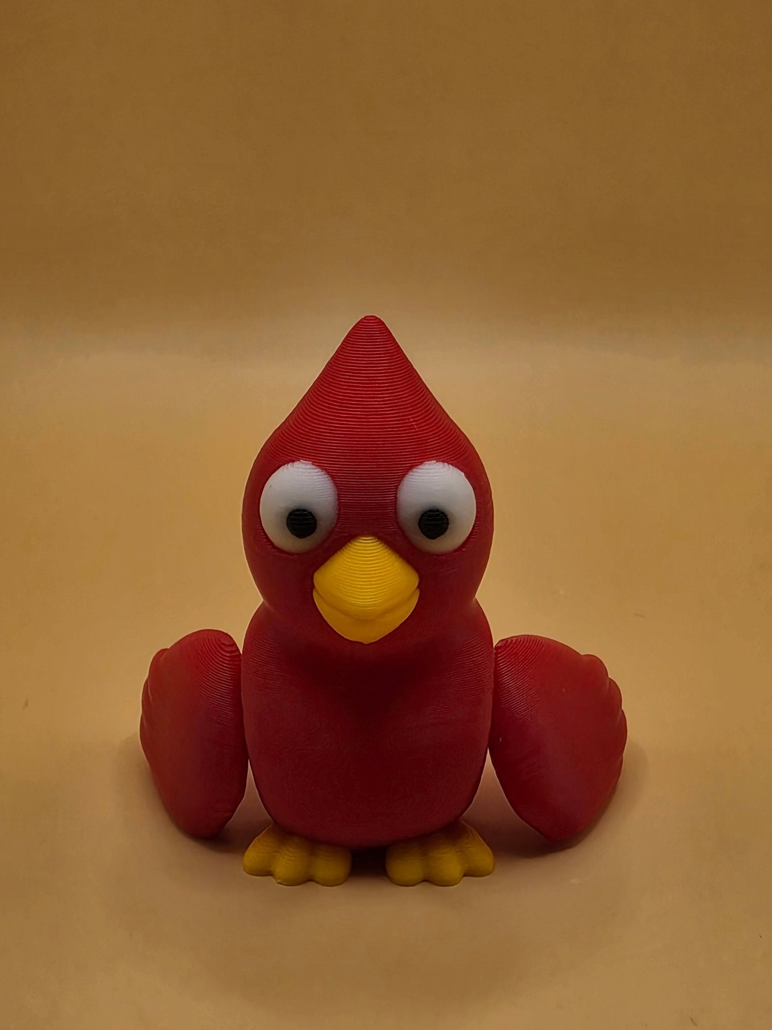 Cute Articulated Cardinal | 3D Printed Bird Decor | Poseable Cardinal Figure | Flexible Bird Toy | Bird Lover Gift | Desk Companion | Woodland Decor - SkeletonEarth Designs
