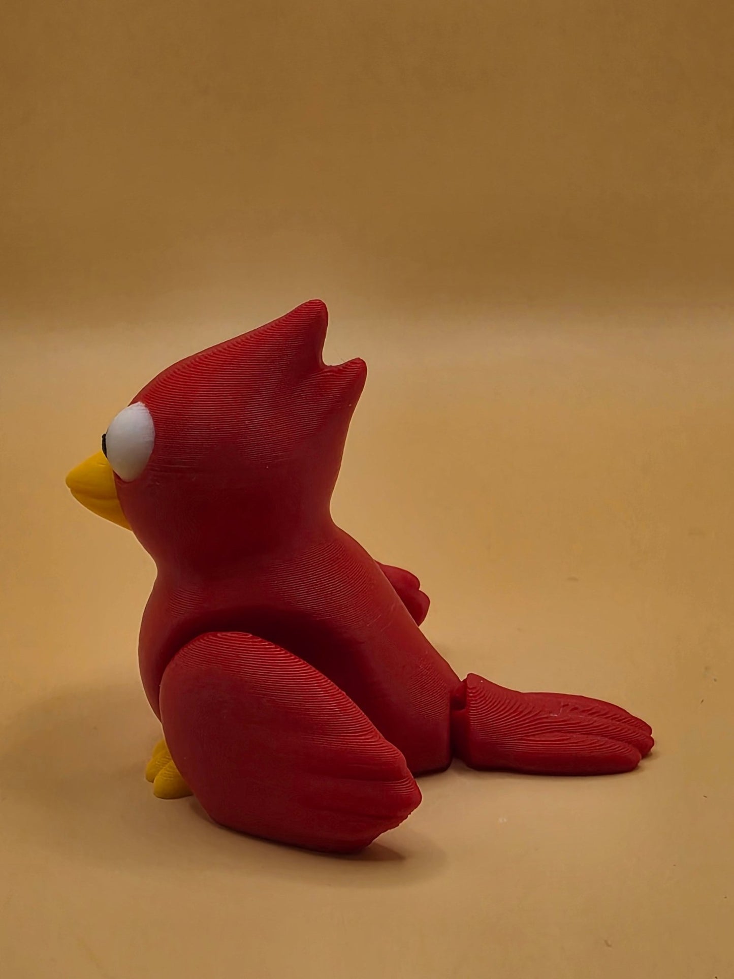 Cute Articulated Cardinal | 3D Printed Bird Decor | Poseable Cardinal Figure | Flexible Bird Toy | Bird Lover Gift | Desk Companion | Woodland Decor - SkeletonEarth Designs