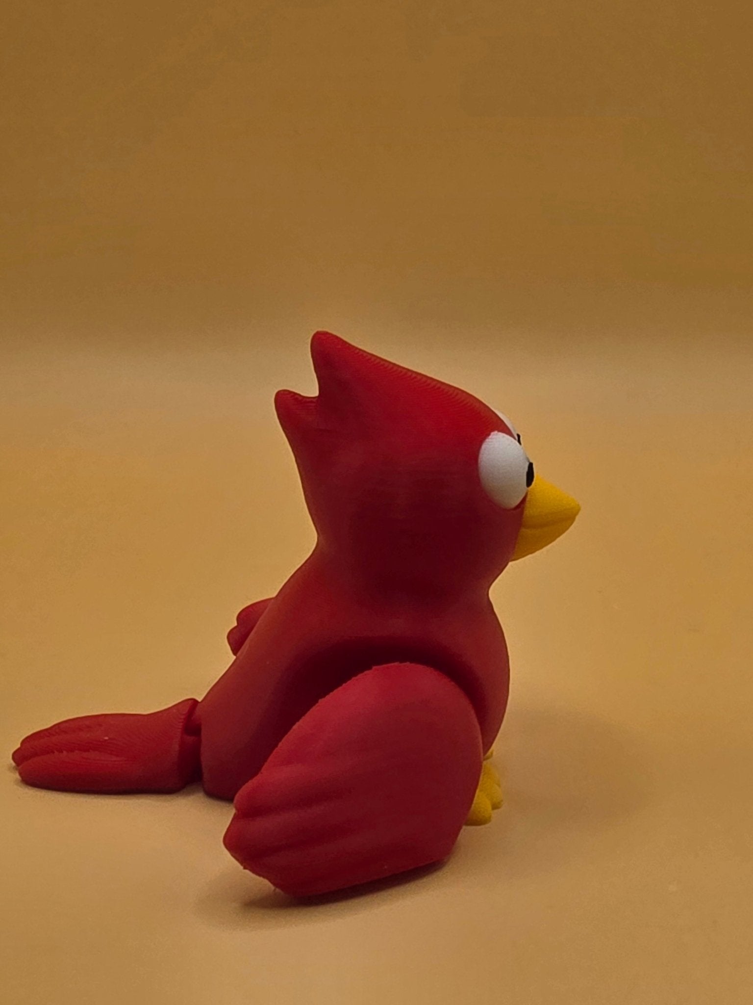 Cute Articulated Cardinal | 3D Printed Bird Decor | Poseable Cardinal Figure | Flexible Bird Toy | Bird Lover Gift | Desk Companion | Woodland Decor - SkeletonEarth Designs