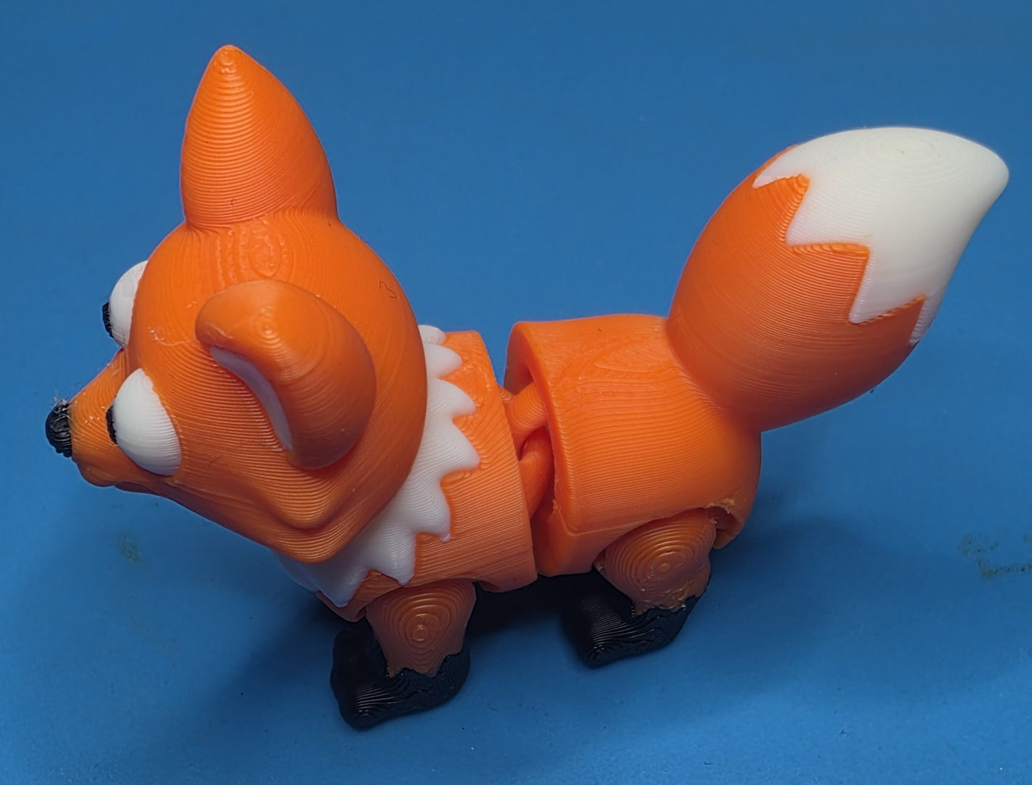 Cute Articulated Fox | 3D Printed Poseable Fox | Orange Woodland Animal | Desk Decor Gift | Fidget Toy | Collectible Fox Figurine - SkeletonEarth Designs