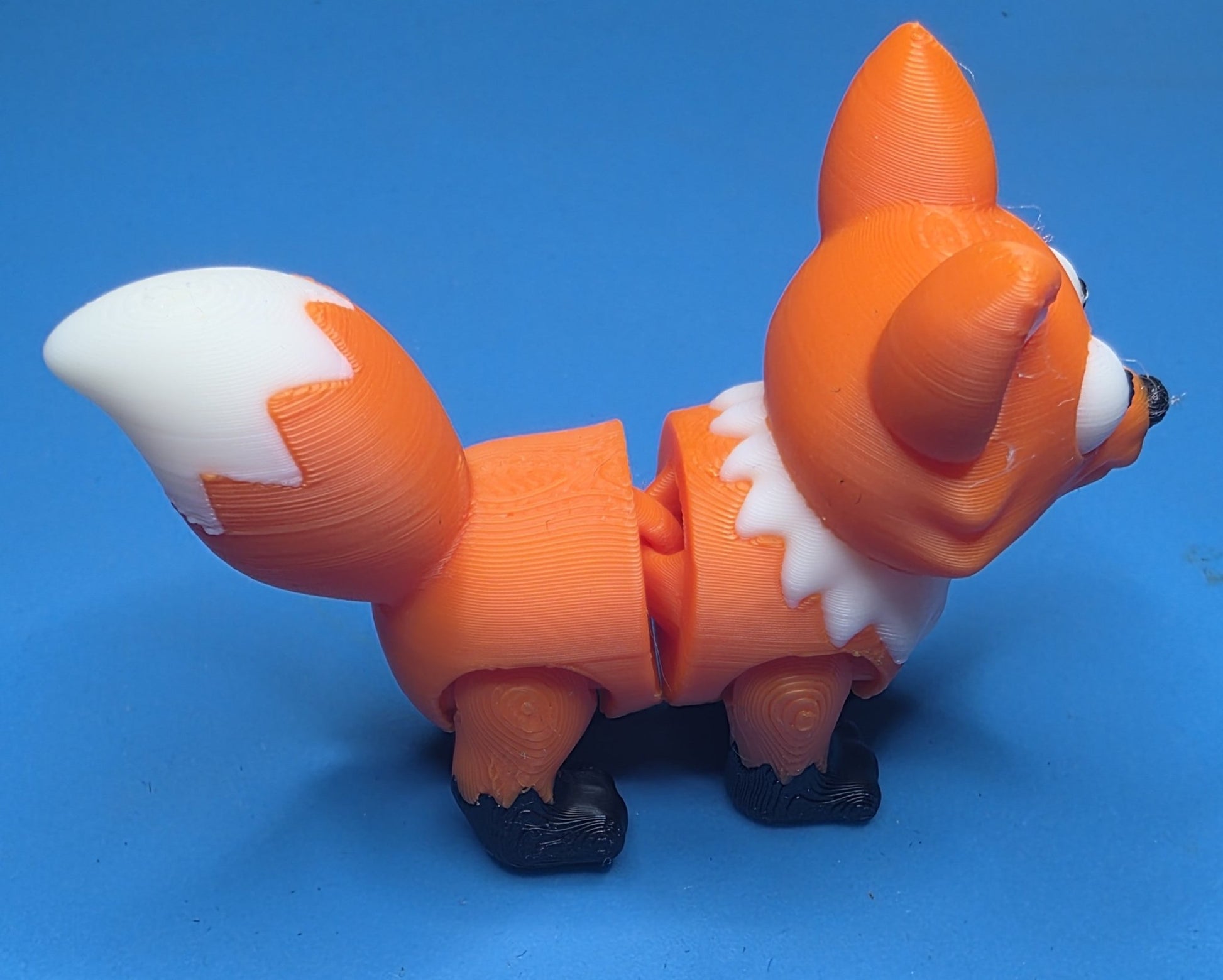 Cute Articulated Fox | 3D Printed Poseable Fox | Orange Woodland Animal | Desk Decor Gift | Fidget Toy | Collectible Fox Figurine - SkeletonEarth Designs