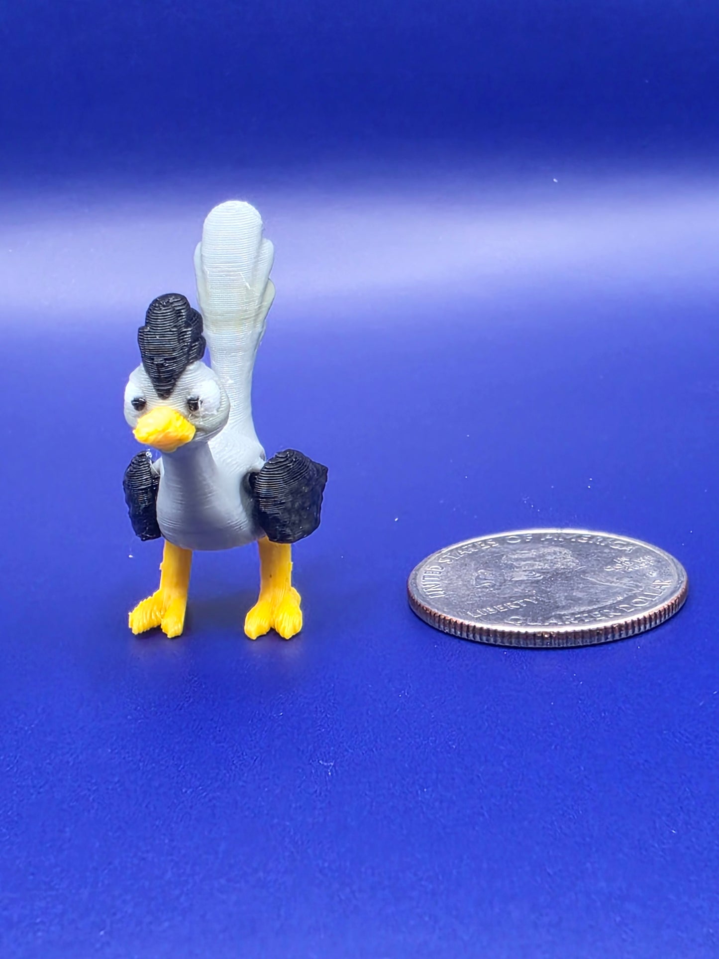 Cute Articulated Road Runner with Desert Highway Set | 3D Printed Southwestern Bird Figurine | Poseable Desert Diorama | Desk Decor Gift