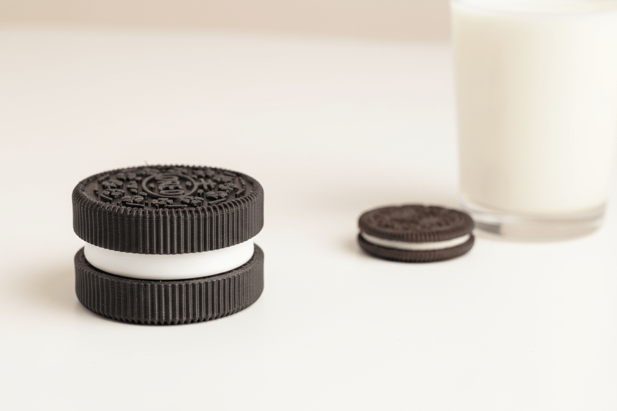 Oreo Clicker | 3D Printed Cookie - Inspired Fidget Toy | Satisfying Click Desk Toy | Novelty Gift - SkeletonEarth Designs
