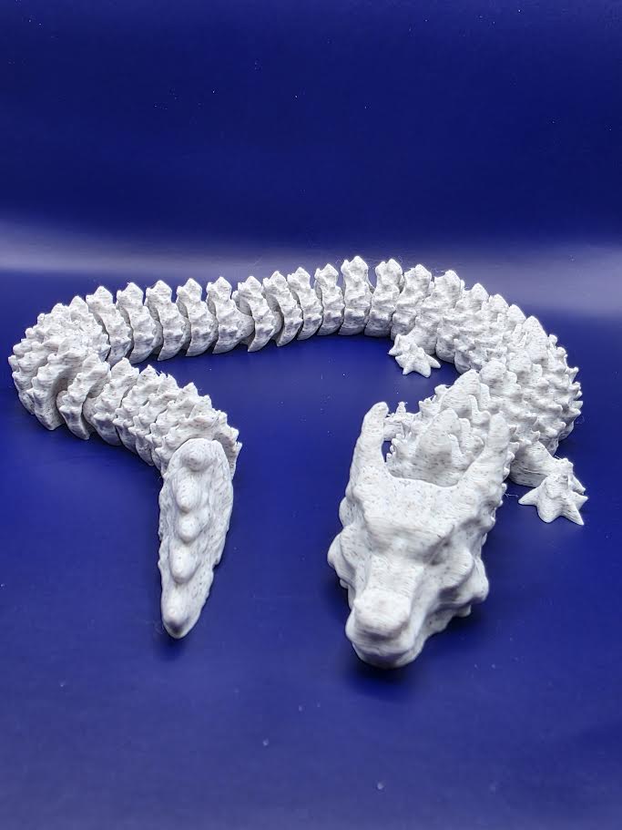 Flexible Articulated Dragon | 3D Printed Figure | Fantasy Desk Decor | Mythical Creature Gift - SkeletonEarth Designs